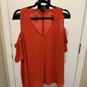 Torrid Peek a Boo Shoulder Blouse size 1